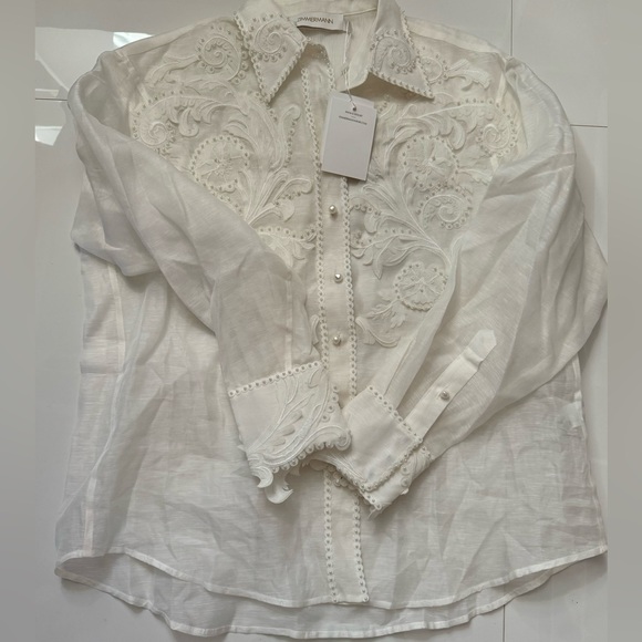 Zimmermann linen and silk shirt - Picture 2 of 7